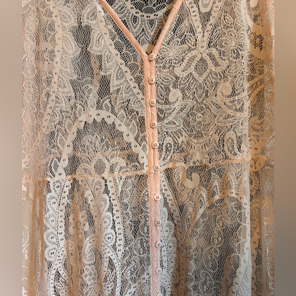 Torrid Lace Light peach Dress Curve Plus Boho - Picture 6 of 6